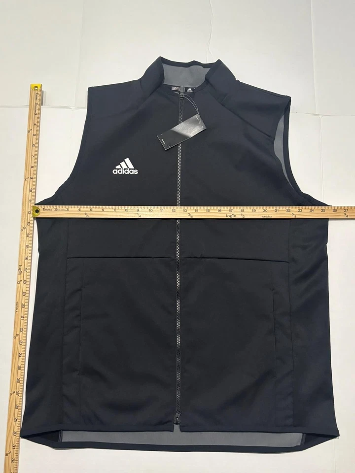 Adidas Game Mode Vest Men’s Full Zip Black White Size L NEW Athletic Training - Image 4 of 4