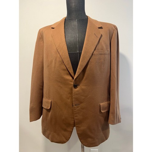 Vintage Oxxford Clothes Cashmere 2 Button Blazer Brown Size 43 JP - Picture 2 of 12