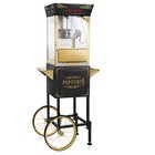 Movie Theater Popcorn Popper Machine with Cart and 10 oz Kettle - Black