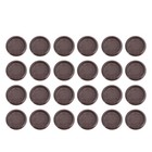 24 Pcs Furniture Sliders Bed Stoppers for Wheels Brown Round Couch Feet