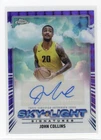 2024-25 Topps Chrome - Sky-Light Auto Purple Geometric #SLS-JC John Collins B12