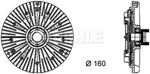 RADIATOR COOLING FAN CLUTCH MAHLE ORIGINAL CFC 58 000P FOR BMW 3,5,Z3,7,X5,E36 - Picture 3 of 12