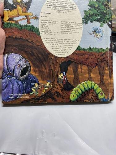 Advanced Dungeons and Dragons Monster Manual 4th Edition 1979 Hardcover TSR AD&D - Bild 11 von 14