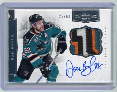 Dan Boyle - 2011-12 Panini Dominion Hockey 25/60 Patch Auto #79