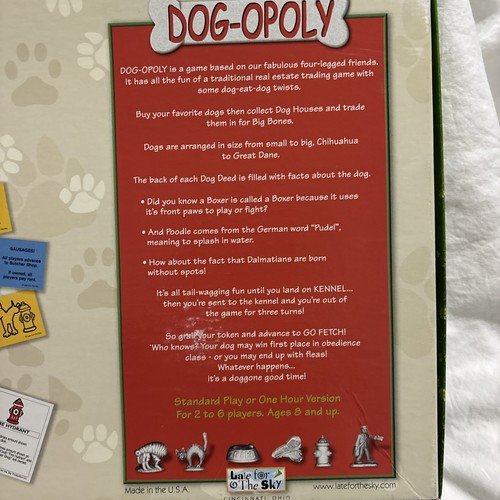 Dog-Opoly A Tail-wagging Property Trading Game Late For The Sky 8+ 2-6 Players - Picture 4 of 17