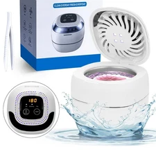 Ultrasonic Retainer Cleaner with Fan, 180ML Denture Cleaner, Mouth Guard Cleaner