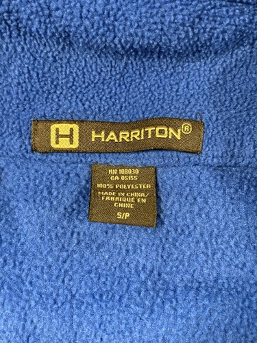 Kroger Employee Blue Fleece Jacket XL Mens Harriton Drawstring at Waist *READ* - Picture 5 of 7