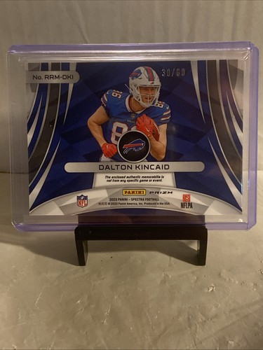 2023 Panini Spectra Rising Rookie Hyper Prizm /60 Dalton Kincaid RC Bills - Foto 2 di 2