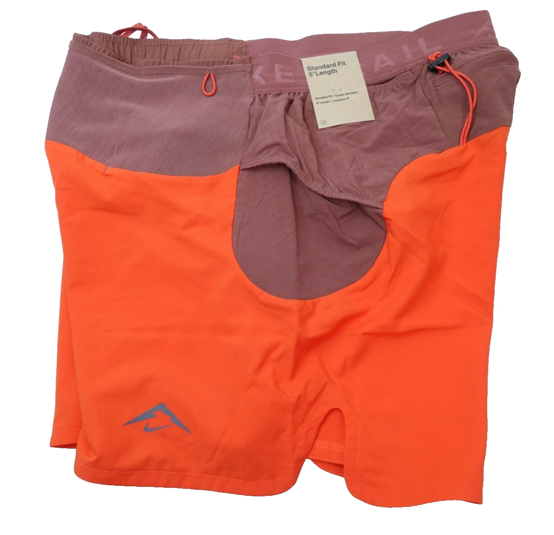 Nike Trail Dri-FIT ADV Shorts Mens Small Orange 5 In Running Liner HJ3572-633