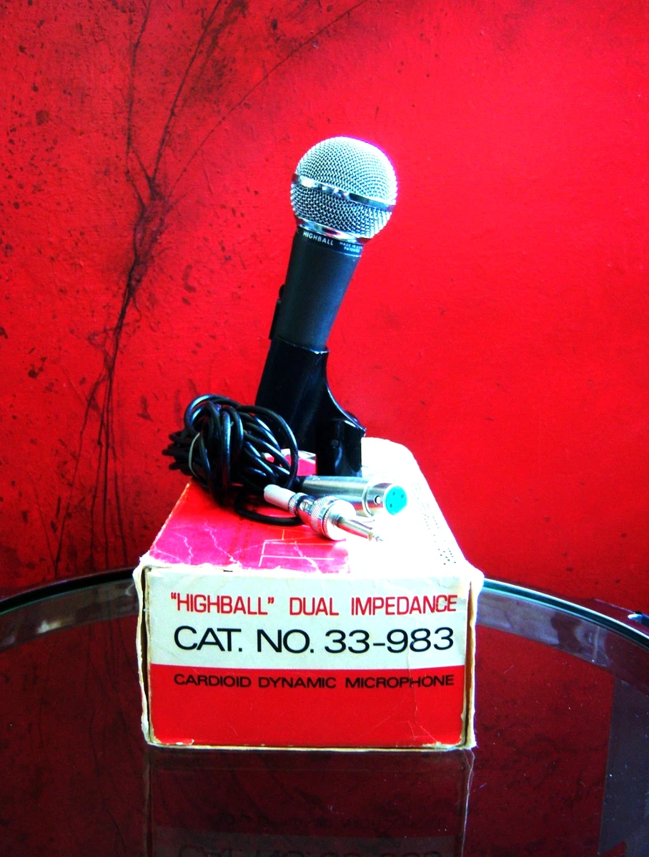 Vintage 1980's Realistic Highball / Shure SM58 dynamic microphone