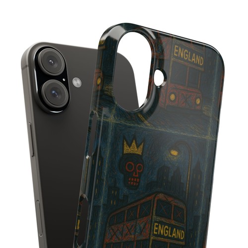 Funda de teléfono de calle Inglaterra Jean Michel Basquiat inspiración todos los modelos de iPhone - Imagen 10 de 82