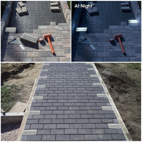 Solar Paver Lights IP67 Waterproof Brick Pathway Light Outdoor, 4x8 Recessed ... - Picture 5 of 9