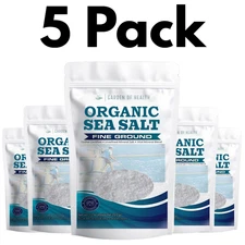 Celtic Sea Salt Fine Ground Mineral Rich 8 Oz Resealable Bag 5Pack Free Shipping