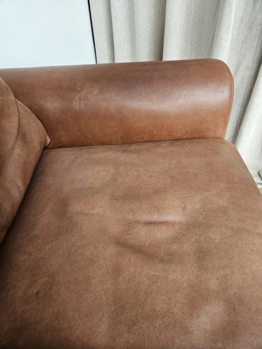 Vtg Late Mid Century Habitat Leather Lounge Chair Scandi Danish Retro R835 - Picture 14 of 19
