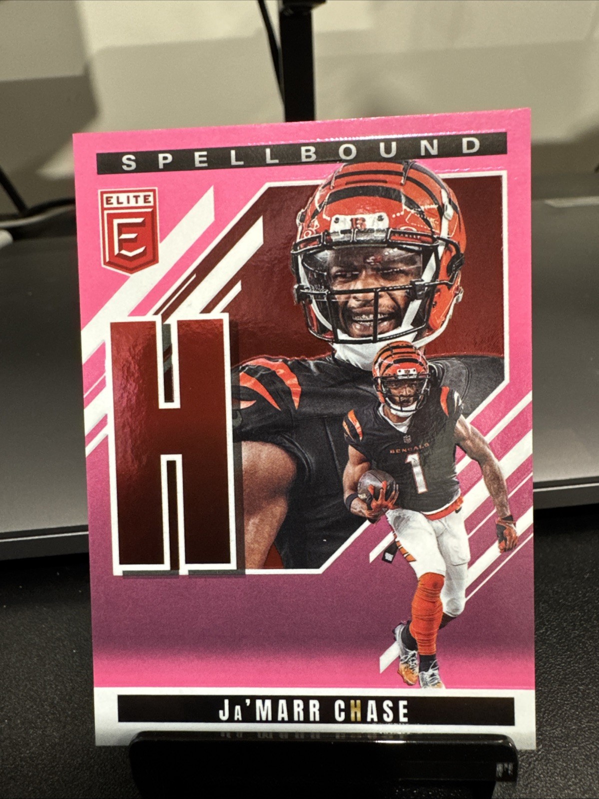 2024 Panini Donruss Elite Ja'Marr Chase Spellbound Pink Parallel H Bengals
