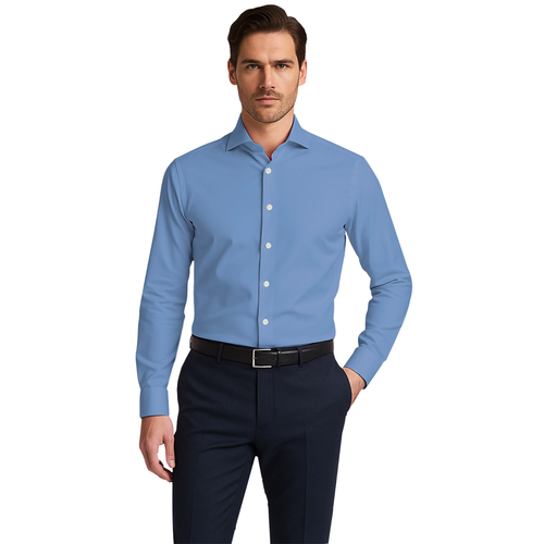 Mens Long Sleeve Casual/Office Formal Business Dress Shirt- Stretch-7 colours - Picture 33 of 54