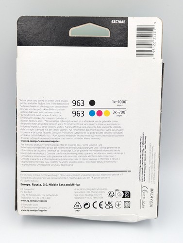 HP 963 Ink Cartridges 4-Pack for HP Officejet Pro 9020 9010 Series New & Sealed - 第 2/7 張圖片