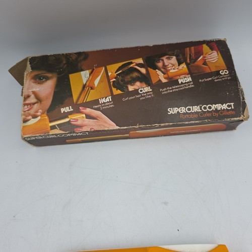 Arricciacapelli portatile compatto Gillette Super Curl 1976 vintage - testato - Foto 7 di 7