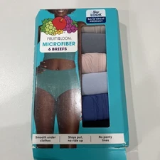 Fruit Of The Loom Microfiber 6 Briefs Assorted 10/3XL