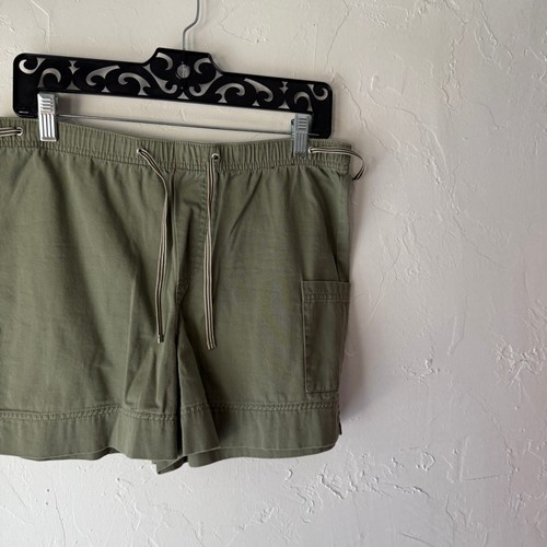 Faded Glory Authentic Green Cotton Cargo Shorts Women’s Small Drawstring - Picture 2 of 6