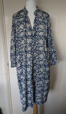 Mango Blue Floral Tunic Shift Dress Size M