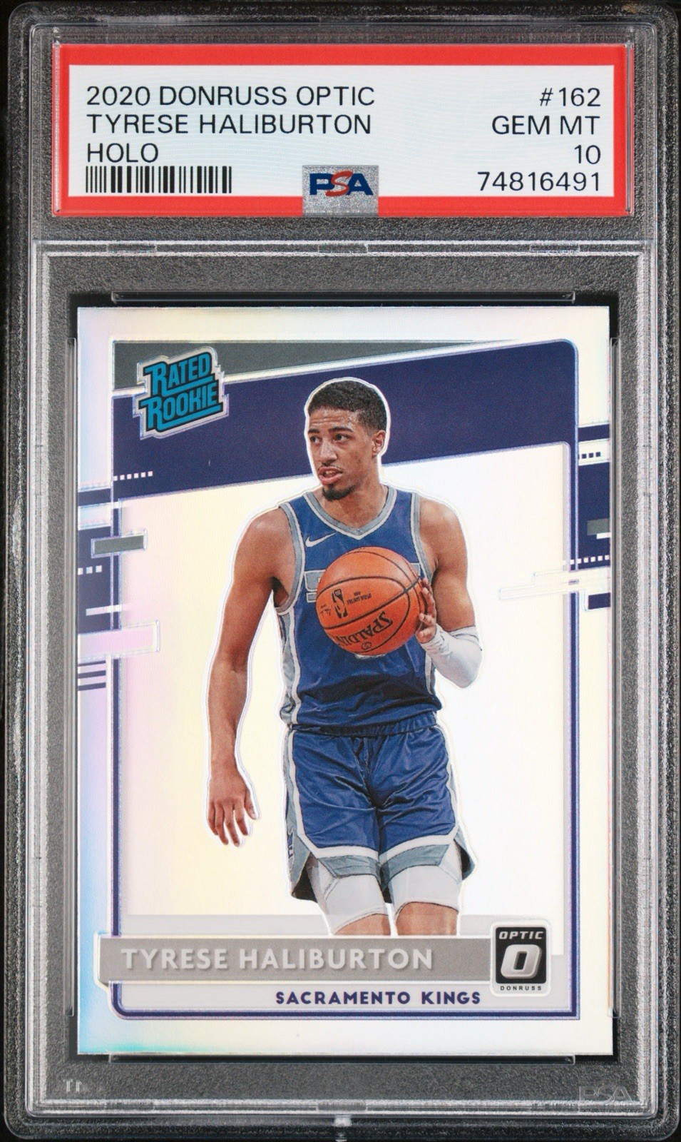 2020 Panini Donruss Optic Tyrese Haliburton Holo Rookie RC #162 PSA 10 Gem Mint