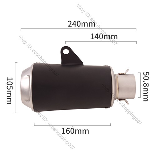 For Kawasaki Z650 Ninja 650 2023-25 Exhaust System Mid Pipe Black Silver Muffler - Picture 6 of 16