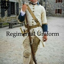 1776-1783 Revolutionary War Coat British Soldier Military Off White Wool Coat