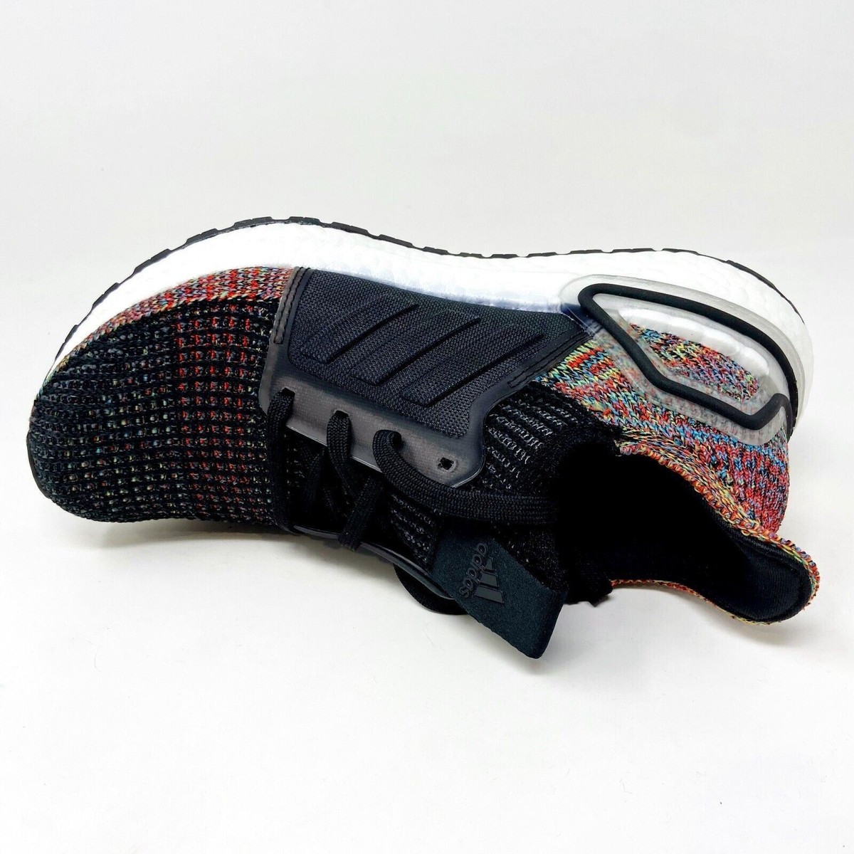 Adidas UltraBoost 19 Black Multi Color Rainbow Mens 4 Womens