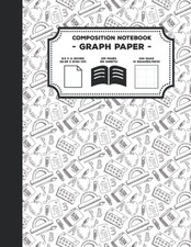 Composition Notebook Graph Paper 1/4 inch Squares 4x4 Quad Ruled 4 Squares per I