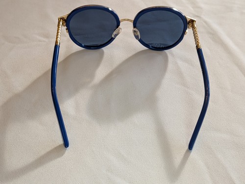 Tory Burch TY6042Q 31068D Damen Sonnenbrille blau/gold 52 mm, Lederdetails - Bild 4 von 8