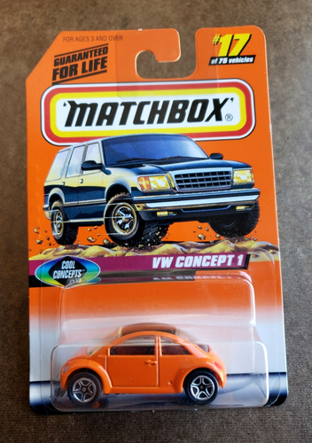 1998 MATCHBOX VW CONCEPT 1 Orange MB17 COOL CONCEPT SERIES 1:64 SPLIT5SP LOT X2 - Picture 8 of 24