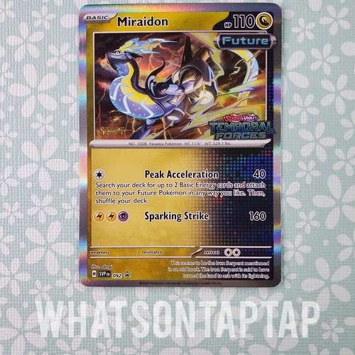 Pokemon Karte Miraidon 092 Black Star Promo Temporal Forces Staff Prerelease LP