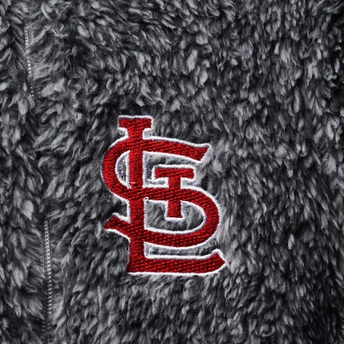 Newborn & Infant Gray St. Louis Cardinals Game Nap Teddy Fleece Bunting Sleeper - 第 2/2 張圖片