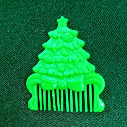 HTF🎄MLP Merry Treats Brush Comb Green Christmas Tree G1 Vintage Accessory