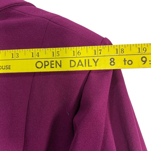 Maggy London Women's Long Sleeve Tuxedo Dress Wear to Work Size 16W NWOT Purple - Picture 9 of 9