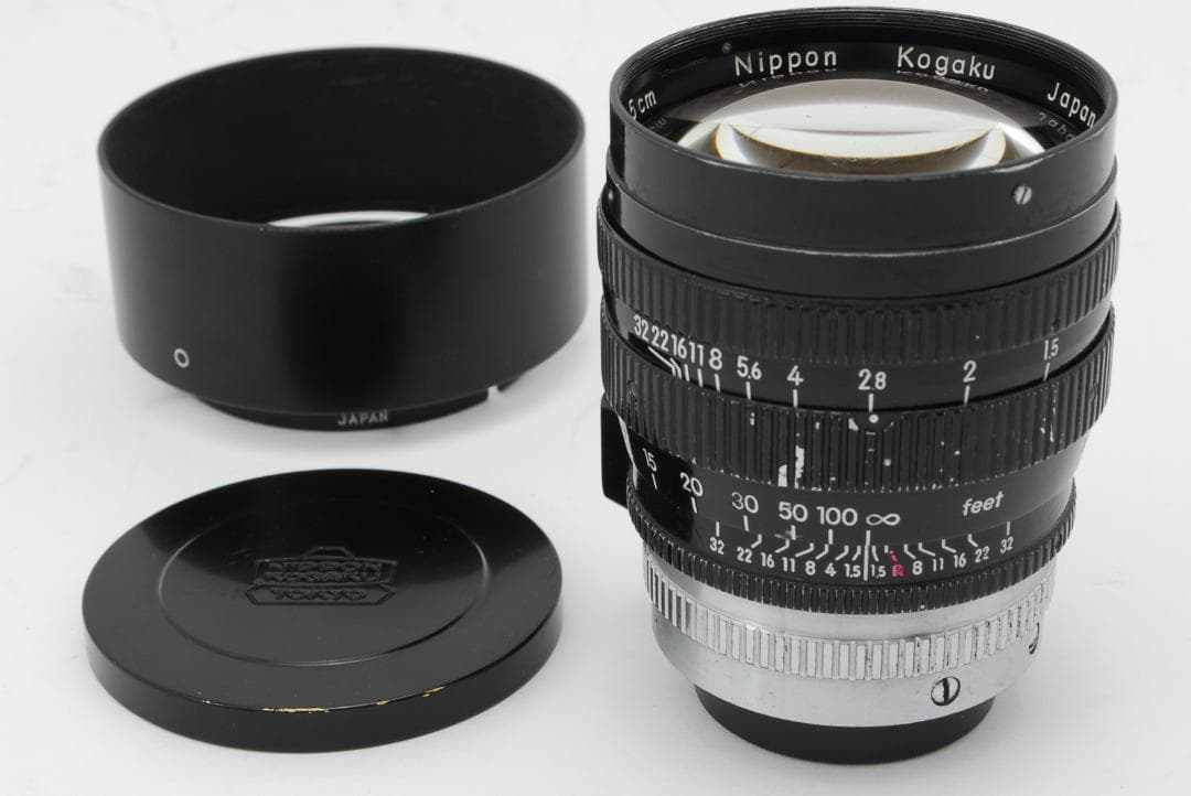 Nippon Kogaku NIKKOR-S　85mm f1.5 Nikon Nikkor-S 85mm f/1.5 Vintage Lens Japan Optical Glass Hood