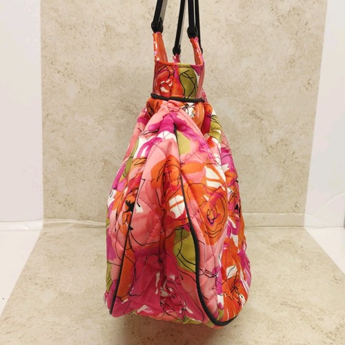 Vera Bradley Vivian Rosenmuster Handtasche gesteppte Kunststoffgriffe - Bild 7 von 21