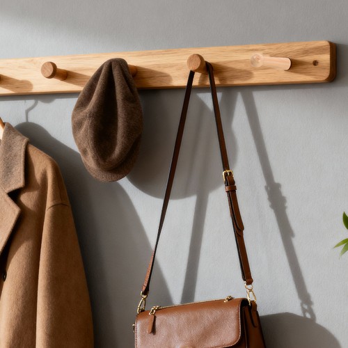 10 Stück Holzklammerhaken für Wand - unfertiges Holz Wandhänger Schraubschüttler - Bild 5 von 12