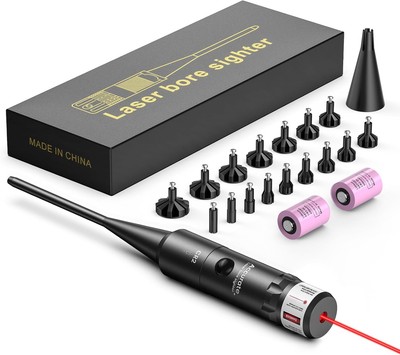 EZshoot Bore Sight Kit Bright Green or Red Dot BoreSighter with Big red laser 