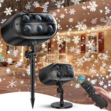 Christmas Projector Lights Outdoor - 2025 Upgrade Falling Vivid Snowflake 6 Bigg