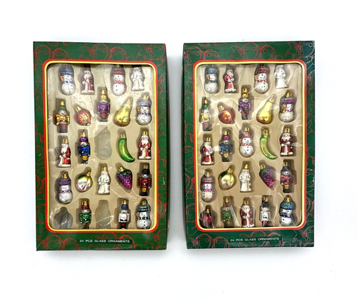KURT ADLER Vintage Miniatur Blasglas WEIHNACHTSSCHMUCK KONVOLUT Federbaum