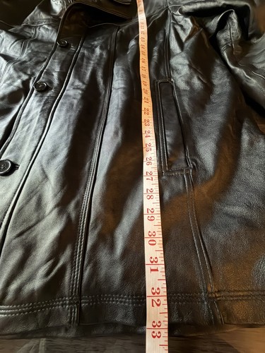 EXCELLED MEN’S 3XL BLACK LEATHER JACKET REMOVABLE BIB WITH FAUX FUR COLLAR  - Picture 13 of 14