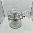 Vintage Pyrex Flameware 6 Cup Glass Coffee Pot Percolator 7756-B Flamewear