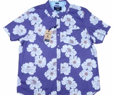 NWT CHUBBIES FRIDAY SHIRT THE MYSTIC BUTTON DOWN XXL PURPLE FLORAL HAWAIIA CAMP