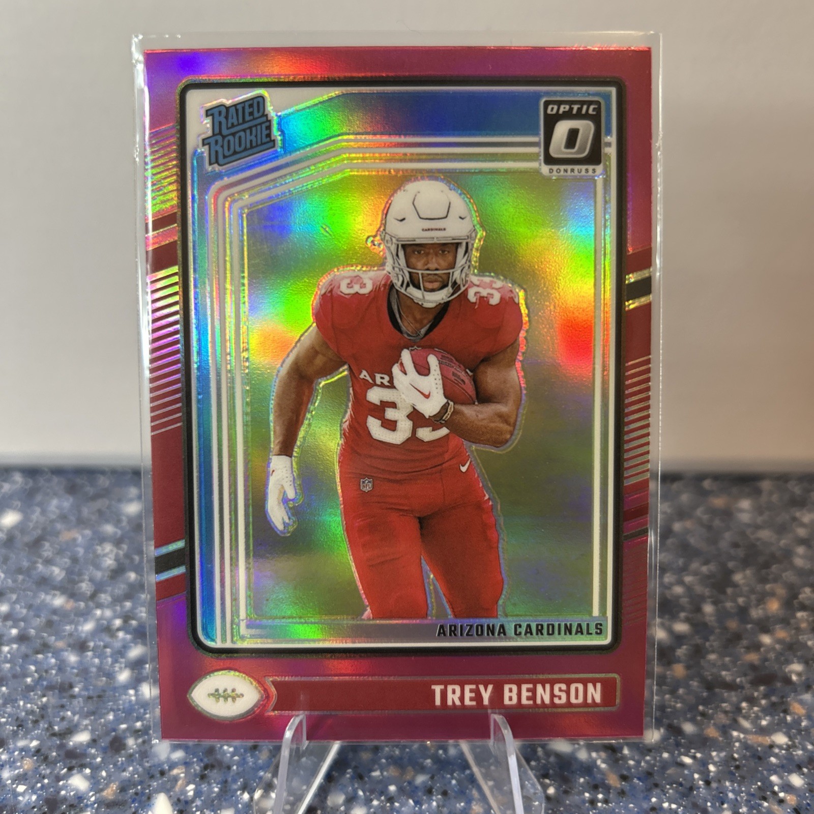 2024 Panini Donruss Optic - Rated Rookie Trey Benson #293 Pink Prizm (RC)