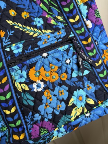Vera Bradley Midnight Blues Crossbody Hipster Tasche Blau Gelb Blumen Neu mit Etikett - Bild 7 von 11