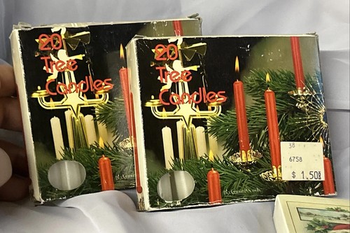"VELAS VINTAGE DE 4"" PARA CAMPANILLAS DE ÁNGEL Y CARRUSELES ÁRBOL DE NAVIDAD y Papá Noel coincidencias" - Imagen 7 de 17