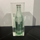 Vtg Coca Cola Empty Bottle In cases in Lucite/acrylic Case