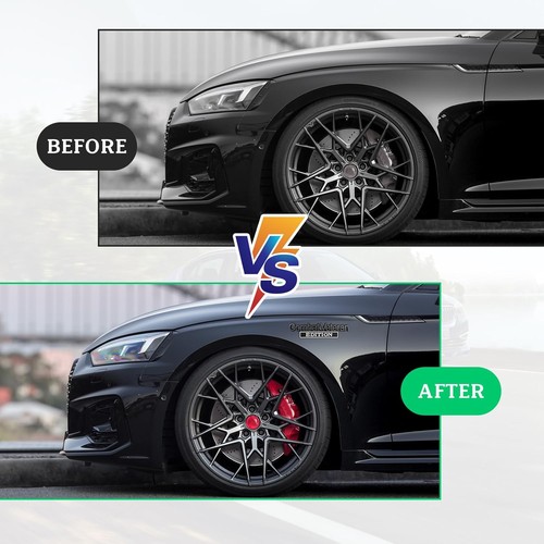 2Pcs Combat Veteran Edition Emblems Car Badges Letters Fender Decal Black&White - Foto 3 di 8